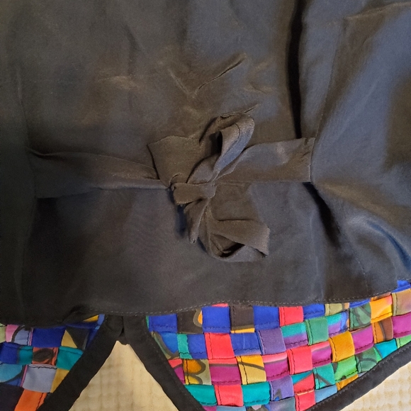 90s Vintage Woven Silk Vest - Picture 5 of 7